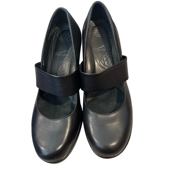 Dansko Black Leather Mary Jane Mules - Picture 10 of 11